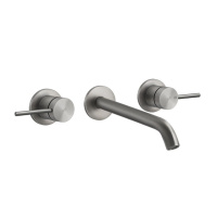 Смеситель Gessi Flessa 54094.239 для раковины, шлифованная сталь