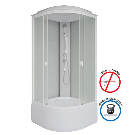 Душевая кабина Niagara Promo P80x40xMT 80x80x215 матовый/белый