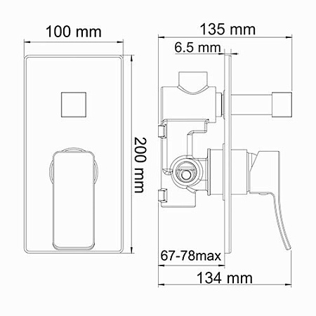 Смеситель WasserKRAFT Aller 10641WHITE для ванны и душа, белый