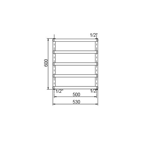 Полотенцесушитель водяной Cordivari Alessandra 3551680400002 60x53