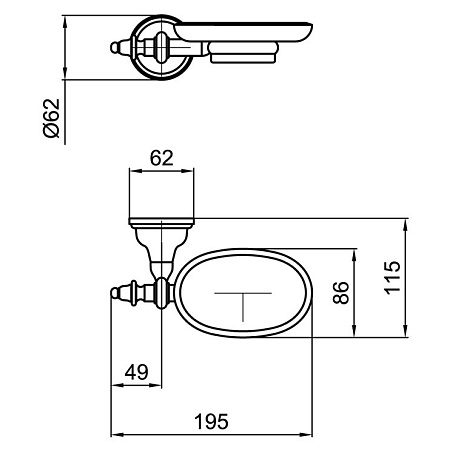 Мыльница Webert Ottocento AM500101015 хром