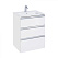 Тумба с раковиной Roca The Gap A857404806 60 три ящика,белый глянец