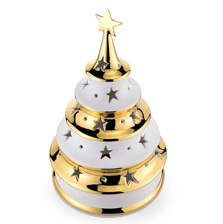 Сувенир ёлочка Migliore Christmas 29702 белый, декор золото