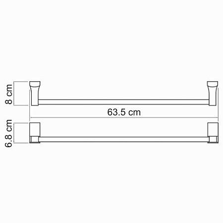 Полотенцедержатель WasserKRAFT Exter K-5230 63 светлая бронза