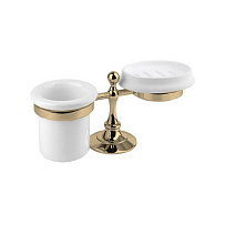 Мыльница Cezares Olimp OLIMP-STT-02-M бронза/металл со стаканом