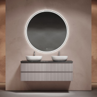 Мебель для ванной со столешницей Sancos Snob T 160 SNT80SM+TT160A1X Doha Soft/Black Sky