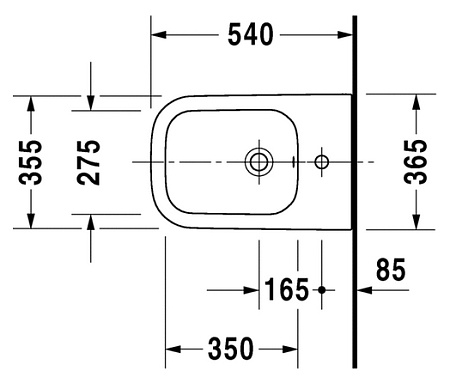 Биде подвесное Duravit Happy D.2 2258151300 антрацит матовый