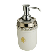 Дозатор Migliore Dubai 28455 белый, декор платина, swarovski