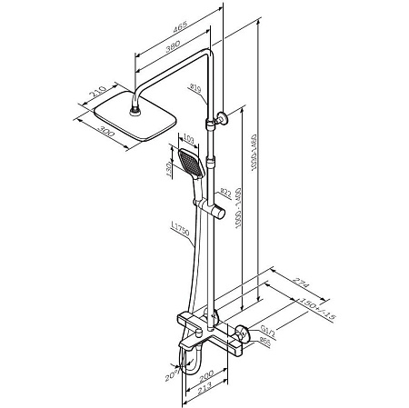 Душевая стойка Am.Pm Func F078F500 хром