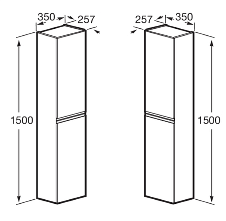 Шкаф-пенал Roca Oleta A857650806 35 белый глянцевый