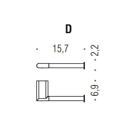 Держатель туалетной бумаги Colombo Mini B4008D.HPS1 нержавеющая сталь