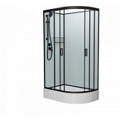 Душевая кабина Frank F412/1L Black 120*80 без крыши, черный