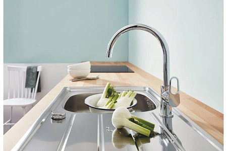 Смеситель Grohe BauFlow 31538001 для кухонной мойки, хром