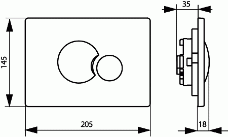 Кнопка смыва Sanit S706 16.706.D2.0013 бронза