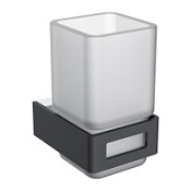 Стакан Boheme Q 10944-CR-B для зубных щеток, хром/черный