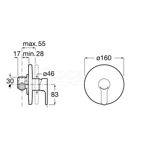 Смеситель Roca L20 5A2A09C00 для душа, хром