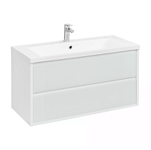 Тумба с раковиной Aquaton Римини 1A232801RN010 100 раковина Айрис М, белый глянцевый