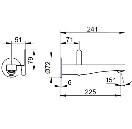 Смеситель Keuco Ixmo Flat 59516371301 для раковины, черный матовый