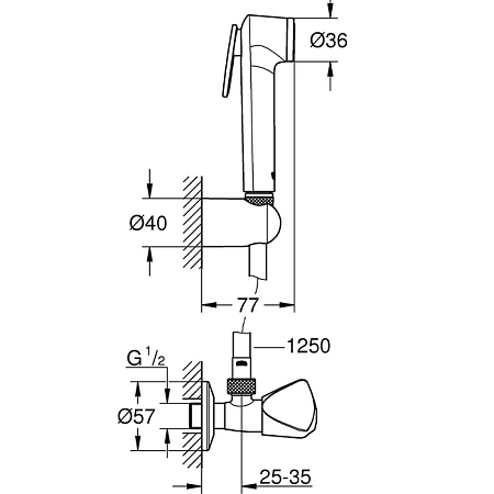 Гигиенический душ Grohe Tempesta-F 26358000