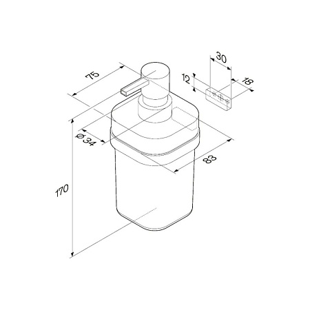 Дозатор для жидкого мыла Am.Pm Func A8F36900 хром