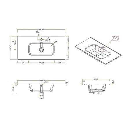 Мебельная раковина BelBagno BB800/390ETL 81 белый
