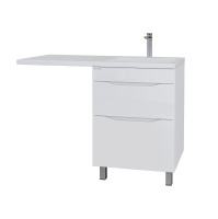 Тумба с раковиной Grossman Вилар 126011 120 R под стиральную машину, белый