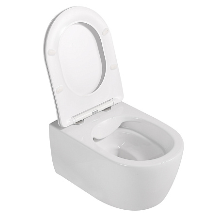 Унитаз подвесной ABBER Bequem AC1104 безободковый, белый