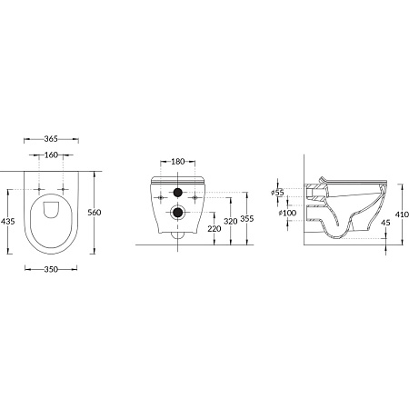 Унитаз подвесной Kerama Marazzi Modula MO.wc.02 белый глянцевый