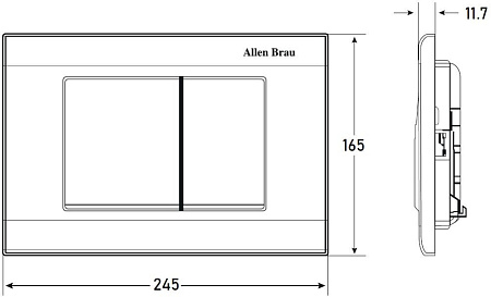 Кнопка смыва Allen Brau Liberty 9.20002.31 черный матовый