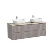 Тумба с раковиной и столешницей Sancos Snob T 140 SNT70SM+TT140A2X Doha Soft/Kreman