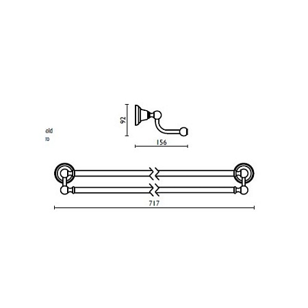 Полотенцедержатель Bagno & Associati Canova CA21752 ORO