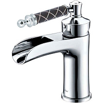 Смеситель Boheme Vogue 221-MR-B для раковины, хром/черный Murano