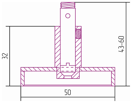 Кронштейн Сунержа Tube 00-1500-0000 телескопический