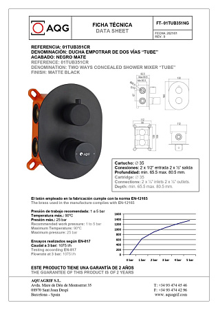 Душевой комплект AQG Tube 19TUBER21705 черный матовый