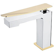 Смеситель Boheme Q 141-CRG.2 для раковины, хром/золото