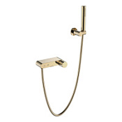 Смеситель Boheme Stick 123-MG для ванны, ручка Diamond, золото матовое