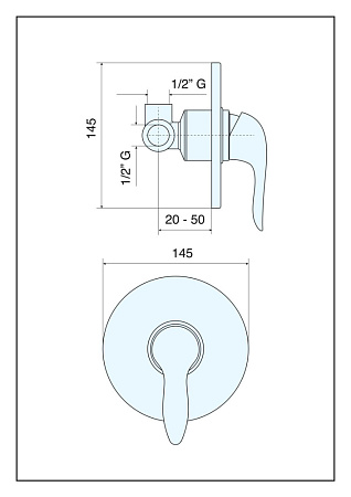 Смеситель Emmevi Neco 91009/CR для душа, хром