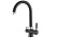 Смеситель Zorg Steel Hammer SH 713 BLACK CR для кухонной мойки/для фильтра, черный металл/хром