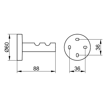 Крючок Keuco Edition 90 19015010000 двойной хром