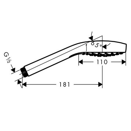 Душевая лейка Hansgrohe Croma Select S 26804400 белый/хром