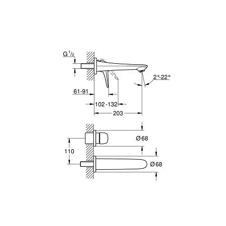 Смеситель Grohe Eurostyle 29097LS3 для раковины белая луна