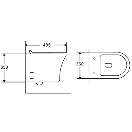 Унитаз подвесной Orange C01-100W сиденье с микролифтом
