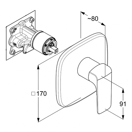 Смеситель Kludi Ameo 416550575 для душа, хром