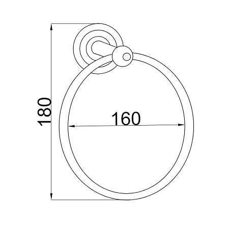 Полотенцедержатель Boheme Barocco 10655 кольцо, бронза