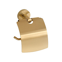 Держатель туалетной бумаги Bemeta Sablo 160112010 с крышкой, золото матовое