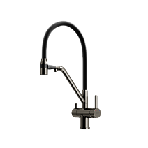 Смеситель для кухонной мойки Sancos Dora SC4003GG вороненая сталь/черный