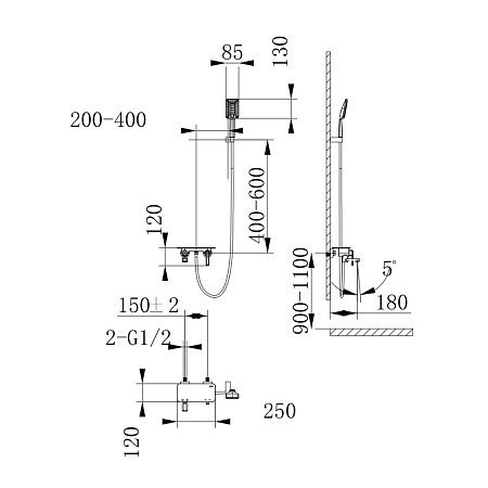 Смеситель Lemark Mista LM6414WG для ванны, белый, золото