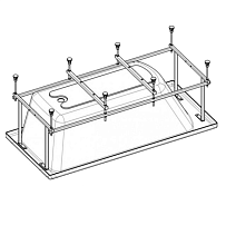 Монтажный комплект Roca BeCool ZRU9302786 180х80 см