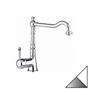 Смеситель Emmevi Laguna 40516BС для кухонной мойки, белый/хром