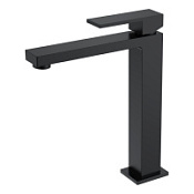 Смеситель Boheme Qubic 472-B для раковины, высокий, черный